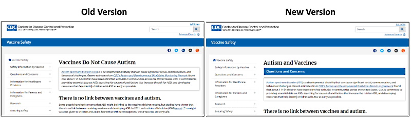 CDC Removes Claim ‘Vaccines Do Not Cause Autism’ From Its Website Oldnew