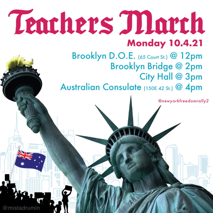Join New York Teacher’s March — Monday, Oct. 4th - Update on Restraining Order Tmarch2