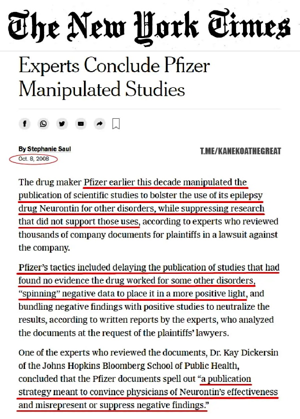 Pfizer’s History of Fraud, Corruption, and Using Nigerian Children as ‘Human Guinea Pigs’ Nyt