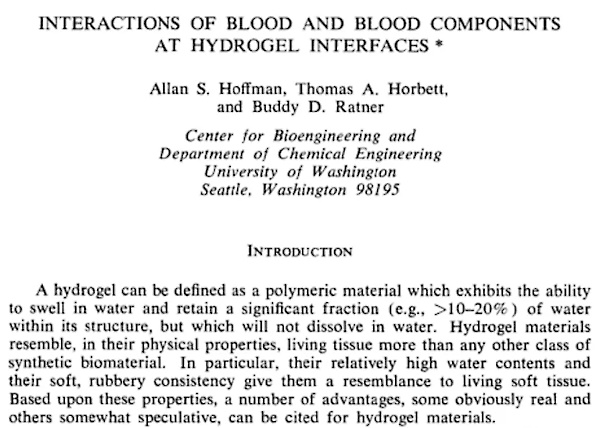 Self Assembly Hydrogel Polymers, Historical Research Context of Hydrogel Smart Materials and Nano Worms Interactions