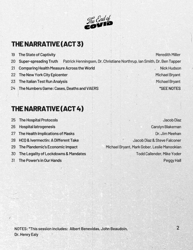  “The End of Covid” Video Series: Exposing the Covid Hoax, the False “Science” of Virology & the Real History of Vaccines The-End-of-COVID-Program_page-0003